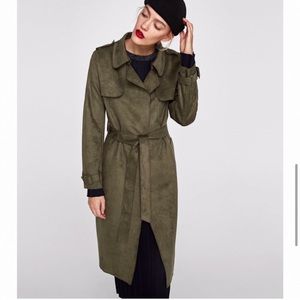 Zara Green Trench Coat